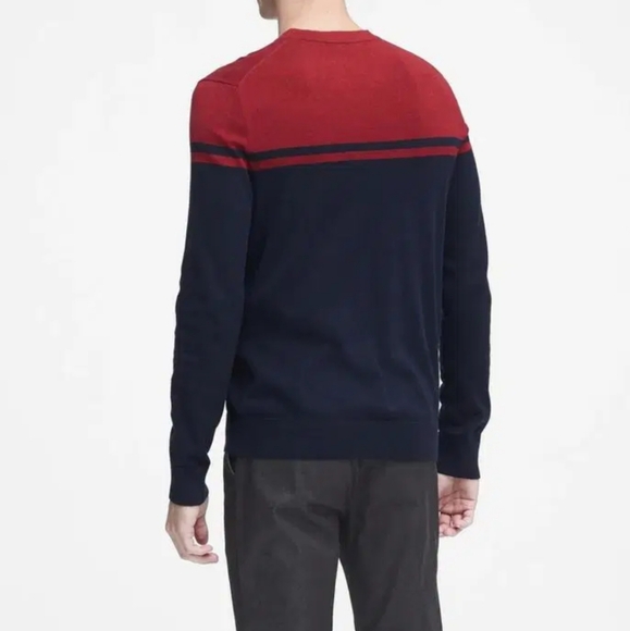 Banana Republic Men's Silk Cotton Cashmere Luxury Blend Stripe Sweater - Picture 2 of 11